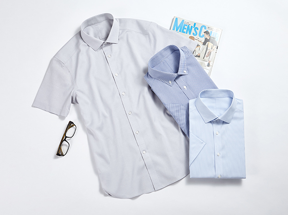 日式免烫短袖衬衫