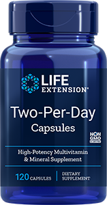 Two Per Day. Multivitamin Capsules, 120 capsules - Life Extension