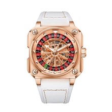 雷米格 限定款 轮盘系列镂空全自动机械中性腕表 [RM085-0557PL-RG-6 玫色]