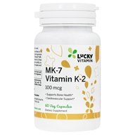 LuckyVitamin - MK-7 Vitamin K2 Bone Health Support 100 mcg. - 60 Veg Capsules