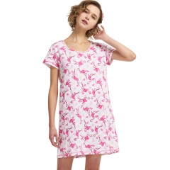 珠宝时尚节抢购-三枪舒肤棉女士家居裙3件组（睡裙*3） 组合色 XXL