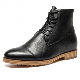 【何金昌】正装真皮靴子 新款骑士靴 真皮男士靴 7CM