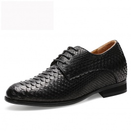 【金墨瑞】尊贵定制蛇皮内增高鞋 真蛇皮男士增高鞋 7CM