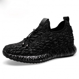 【何金昌】黑色男士休闲运动鞋增高7cm