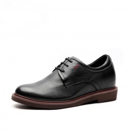 【何金昌】摔纹皮鞋男士内增高皮鞋增高8CM