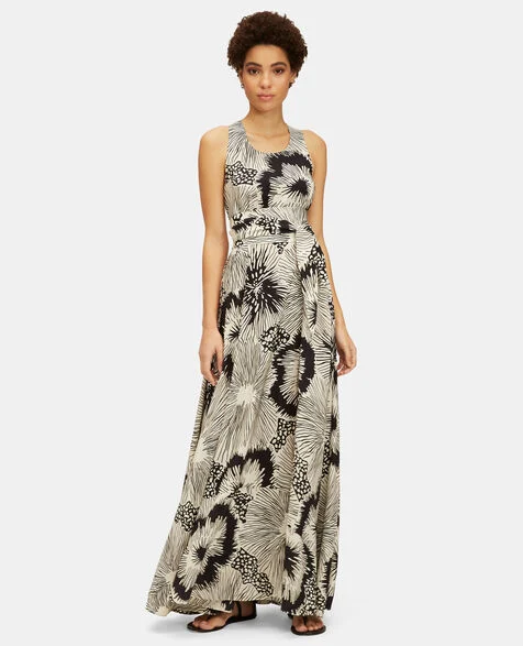 Aspesi Long dress in cr&ecirc;pe de chine