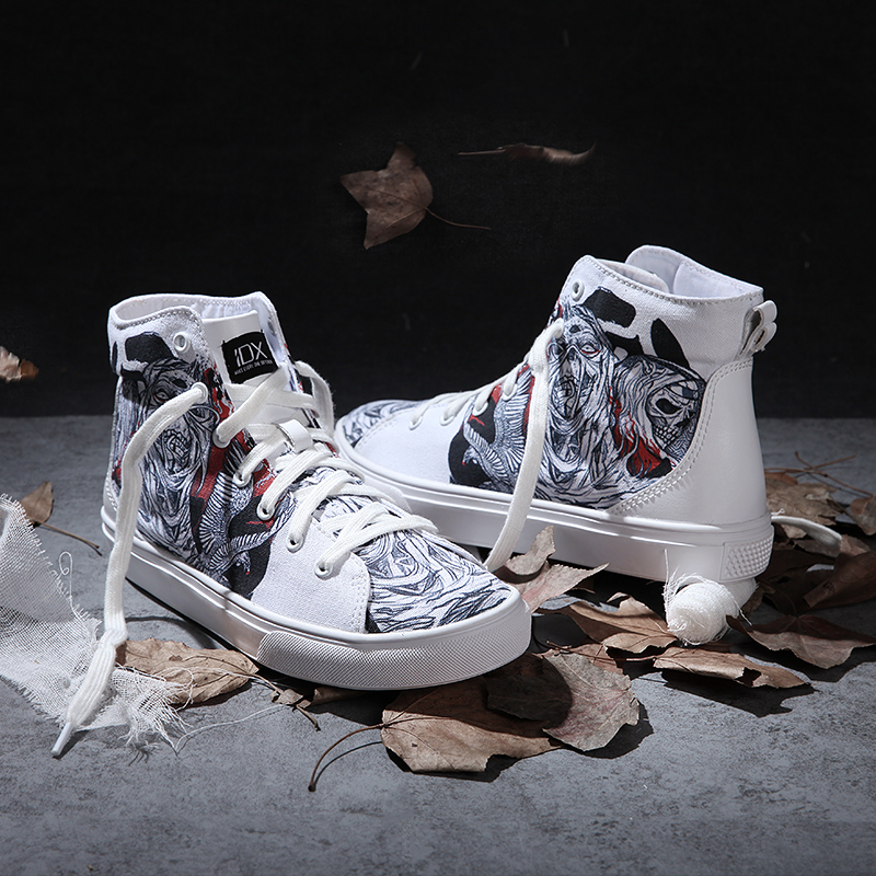 回魂   高帮帆布鞋 男