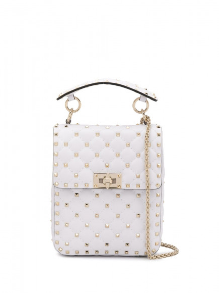 Rockstud Spike Leather Shoulder Bag