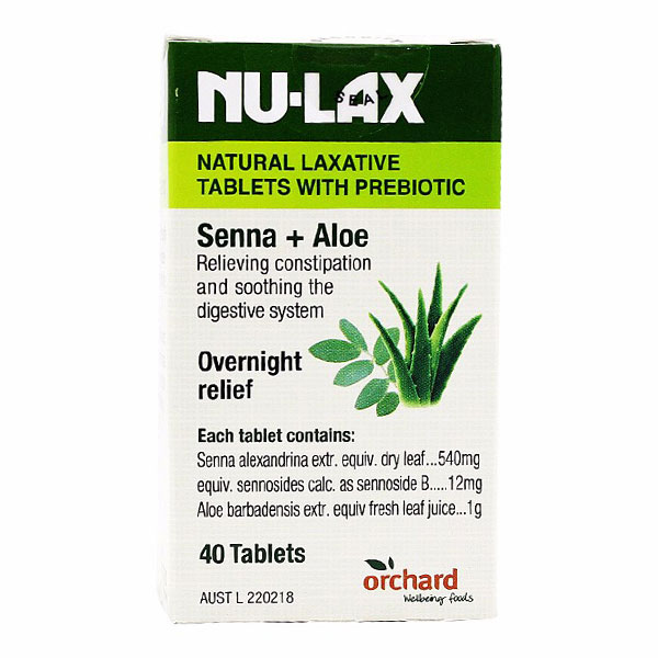 【甩掉腹担 轻松享乐】NU-LAX 芦荟乐康片 果蔬排便清肠清宿便 40片