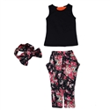 3pcs 120CM Cute Baby Girls Kids Summer Clothes Set Suit Outfits Vest Tops + Pants + Headband for Age 2-6Y