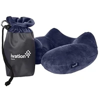 Travel Pillow - Inflatable w/ Embedded Pump - Luxuriously Soft