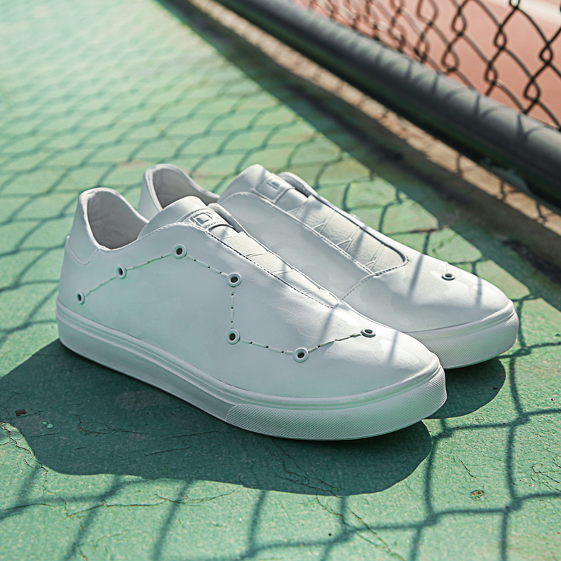 残尘 星际 白色男款 超纤休闲鞋