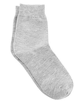 凡客男士精梳棉中筒袜 素色 经典款(2双装) 浅花灰色