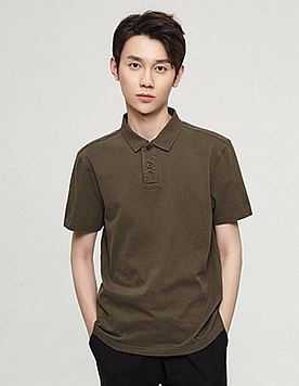 水洗POLO衫  柔软磨毛平纹 男款 军绿色