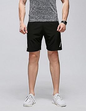 轻弹反光运动短裤 男款 黑色