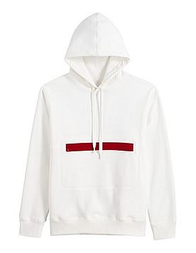 袋鼠袋时尚连帽卫衣 白色