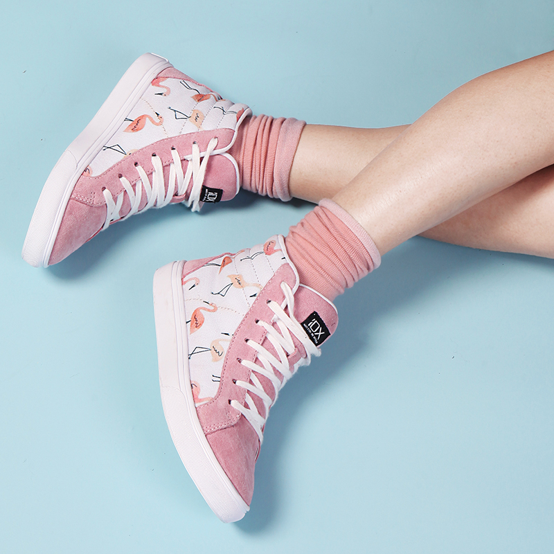 粉红火烈鸟 IDX New Sk8中帮女涂鸦鞋