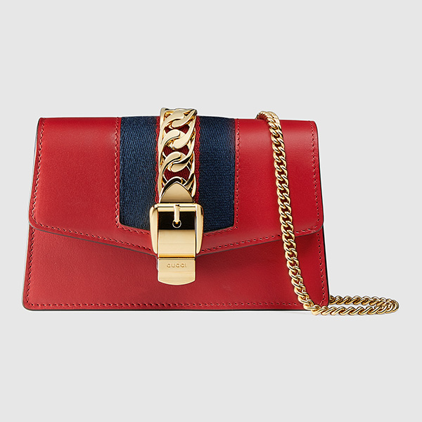GUCCI 古驰 Sylvie系列 super mini 超迷你女士链条手袋/单肩包/斜挎包 494646 多色可选