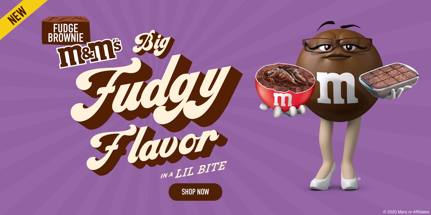 New Fudge Brownie M&M's Big Fudgy Flavor in a LIL BITE. Shop Now.