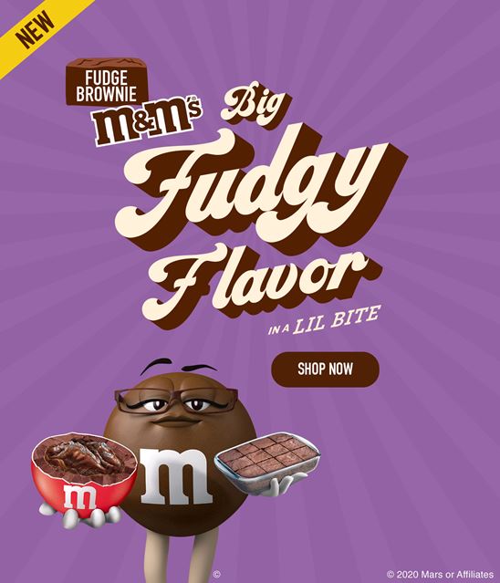 New Fudge Brownie M&M's Big Fudgy Flavor in a LIL BITE. Shop Now.