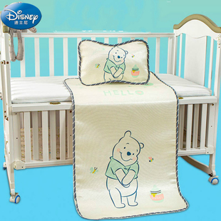 迪士尼婴儿凉席儿童冰丝透气夏季幼儿园专用夏天新生宝宝通用席子