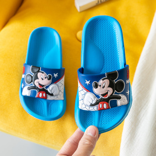 迪士尼儿童拖鞋夏男童宝宝幼儿中大童卡通室内防滑家用小孩凉拖鞋