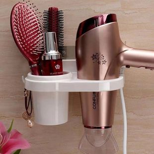 卫生间电吹风架浴室置物架挂架吹风机架收纳架免打孔壁挂风筒架子