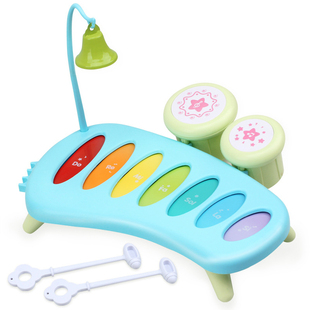 H019益智儿童玩具八音阶手敲琴婴幼儿音乐启蒙环保儿童吉他敲琴q