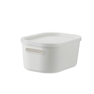 家用桌面收纳盒杂物塑料收纳箱带盖防尘学生宿舍衣物整理盒储物箱