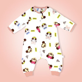 婴儿纱布睡袋幼儿纯棉宝宝分腿式春秋夏季薄款透气儿童防踢被四季