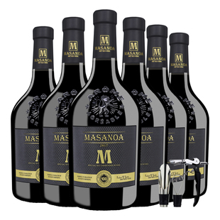 14度葡萄酒红酒法国进口正品干红葡萄酒红洒一箱6支装整箱酒包邮