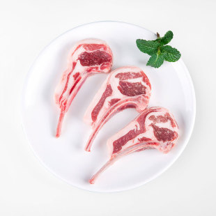 原切法式羊排冷冻新鲜羔羊肉战斧羊肋骨烧烤烤肉食材半成品900g
