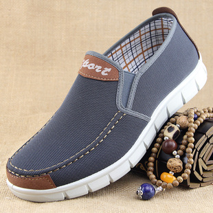 老年老人步鞋男士休闲劳保老北京布鞋不臭脚鞋男薄一点的老头子鞋