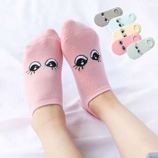 儿童袜夏季薄款可爱宝宝小童男女童短袜学生夏季棉袜子中大童船袜