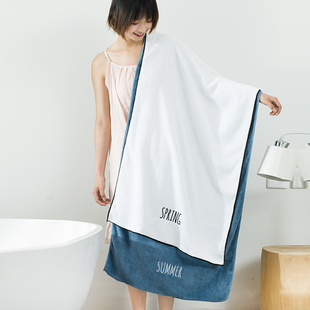 家用浴巾男女大毛巾比全棉纯棉吸水不掉毛柔软儿童速干裹巾大号