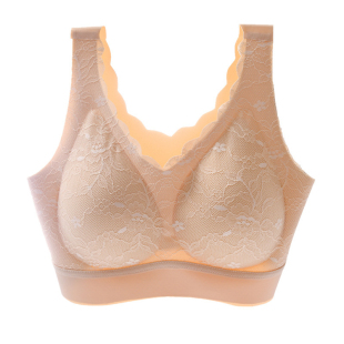 【2件装】日本乳胶内衣女学生背心蕾丝运动无钢圈收副乳睡眠文胸