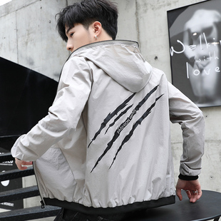 防晒衣男夏季沙滩超薄透气青少年薄款连帽夹克外套皮肤学生风衣潮