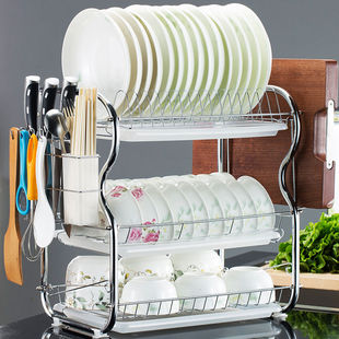 【送刀架挂钩】碗架沥水碗碟架厨房用品置物架放碗架晾碗架沥碗架