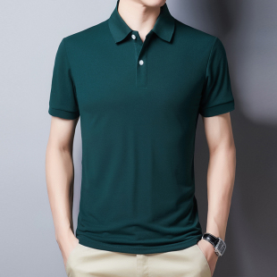 2020夏季男士纯色T恤衫短袖polo衫纯色薄款t短袖韩版时尚商务风