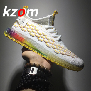 KzoM2020新款4D打印梵斯椰子鞋飞织鞋网布鞋男运动鞋潮鞋跑步鞋D