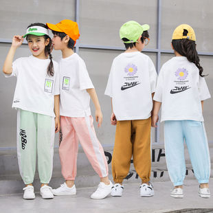 童装男童女童夏装套装2020新款儿童洋气夏季中大童帅气短袖两件套