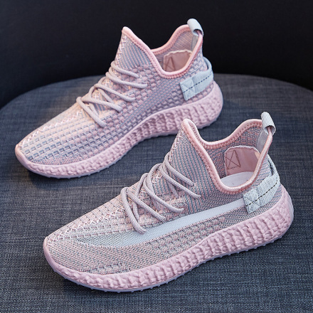 亮则女鞋夏季椰子鞋2020新款350运动跑步鞋网面透气增高百搭休闲