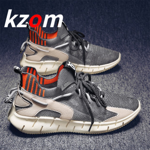 KzoM2020新品四季梵斯椰子鞋透明底飞织鞋运动鞋潮鞋男老爹鞋D