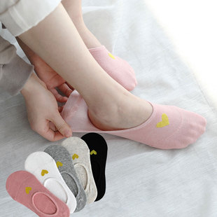 袜子女短袜浅口船袜女棉隐形袜套春夏季薄款硅胶防滑低帮日系潮