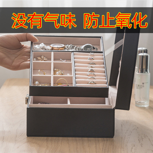 首饰盒耳环收纳盒网红同款ins风耳钉收纳项链饰品耳饰盒子大容量
