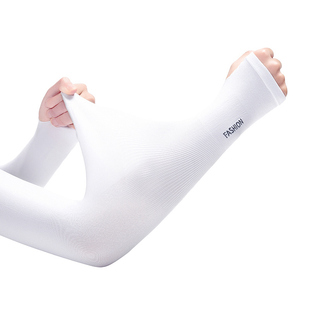 冰防晒夏季袖套女薄长款男手套开车手臂套袖冰丝护臂袖子防紫外线