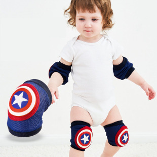 宝宝护膝儿童爬行婴儿护膝盖护垫夏季天防摔学步护腿神器护肘袜套