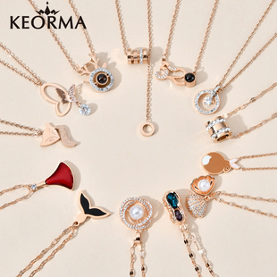 项链ins冷淡风2020年新款女潮小众设计感不掉色钛钢小珍珠锁骨链