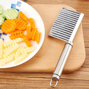 沃米304不锈钢狼牙土豆波浪刀厨房家用切菜神器花式切条器薯格切