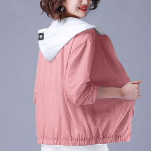 韩国站 防晒衣女2020年夏季新款防晒服网红薄款短款外套长袖上衣